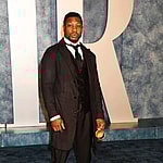 Jonathan Majors at the 2023 Vanity Fair Oscar Party