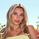 Georgia Hassarati in yellow dress