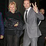 Hugh Jackman and wife Deborra-lee Furness seen arriving at The 12th Annual Golden Heart Awards in NYC