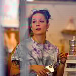 Halsey wears a ring pop on her finger as she is seen leaving Urban Outfitters in Studio City