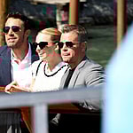 Matt Damon Ridley Scott Jodie Comer Ben Affleck and Nicole Holofcener arrive at the 78th Venice International Film Festival