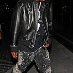 Travis Scott arrives at Nobu London