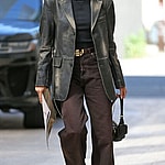 Hailey Bieber is seen leaving a meeting