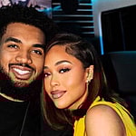 Portrait of Jordyn Woods & BF Karl Towns smiling on a date