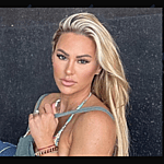 Kindly Myers in a colorful bikini in Hawaii