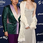 Raven-Symoné and wife Miranda Maday at the the 34th Annual GLAAD Media Awards at The Beverly Hilton on March 30, 2023 in Beverly Hills, California.