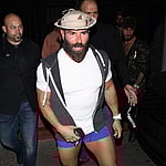 Dan Bilzerian is seen leaving Warwick night club with a few beautiful women