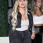 American socialite Brielle Biermann is seen leaving Delilah restaurant with her friend