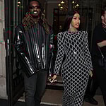 Cardi B and Offset leaving there hotel for the Balenciaga afterparty