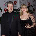 Brian Wilson and Melinda Kae Ledbetter arrive for the Musicares 2005 Person of the Year Tribute dinner honoring Wilson at the Paladium in the Hollywood section of Los Angeles, California February 11, 2005.