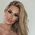 Kindly Myers in pink lingerie