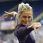 March 8, 2024: LSU's Olivia Dunne competes on the floor during the Purple and Gold Podium Challenge woman's gymnastics quad meet at the Raising Canes River Center in Baton Rouge, LA. Jonathan Mailhes/CSM (Credit Image: © Jonathan Mailhes/Cal Sport Media) Newscom/(Mega Agency TagID: csmphotothree239124.jpg) [Photo via Mega Agency]