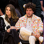 Selena Gomez and Benny Blanco at Lakers vs Heat game