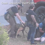 Austin Maddox being tackled to the ground during arrest