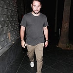 Manager Scooter Braun is seen leaving Usher's birthday party in Los Angeles.