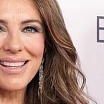 Elizabeth Hurley smiles at an event