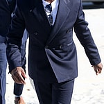 Comedian Kevin Hart is seen leaving a JP Morgan event in Miami