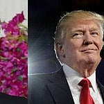 Jamie Lee Curtis (left) Donald Trump (right)