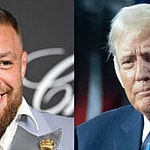 A photo collage of Conor McGregor and Donald Trump