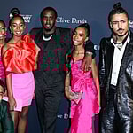 Diddy and his kids at The Recording Academy And Clive Davis' 2020 Pre-GRAMMY Gala