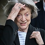 Actress Maggie Smith seen leaving the National Theatre after attending playwriter Sir Peter Shafter memorial service - London