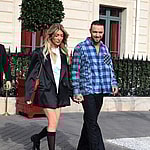 Liam Payne and girlfriend Kate Cassidy in Paris during the Fashion Week on march 1st, 2024.