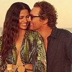 Matthew McConaughey kissing Camila McConaughey
