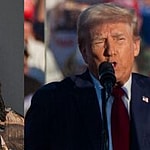 Whoopi Goldberg (left) Donald Trump (right)