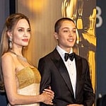 Angelina Jolie and Son Knox, Brad Pitt, photo collage