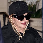 A photo collage of Madonna and Donald Trump