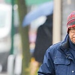 Rick Moranis on the streets of New York City.