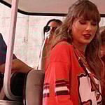 Taylor Swift on golf cart At Bengals vs Chiefs NFL Game