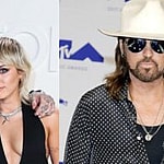 Trace Cyrus and Miley Cyrus (left) Billy Ray Cyrus (right)