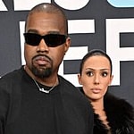 Kim Kardashian (left) Kanye West and Bianca Censori (right)