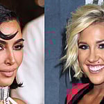 A photo collage of Kim Kardashian and Savannah Chrisley