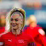 August 05 2023: Alisha Lehmann (Switzerland) looks on during a game, , at , , . Kim Price/CSM (Credit Image: © Kim Price/Cal Sport Media) Newscom/(Mega Agency TagID: csmphotothree128549.jpg) [Photo via Mega Agency]