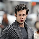 Penn Badgley filming