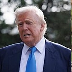 Photo collage of Donald Trump and Shedeur Sanders.