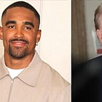 Jalen Hurts, Donald Trump photo collage