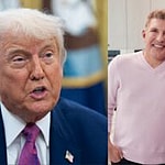 collage of Donald Trump and Todd and Julie Chrisley