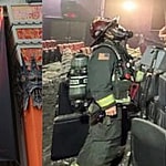 Final Destination poster (left) Ceiling in theater collapses (right)