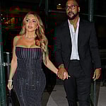 Larsa Pippen and Marcus Jordan seen holding hands while arriving at the WWHL studios in NYC