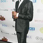 "RHOA" star Dwight Eubanks posing on the red carpet during New York Fashion Week Spring/Summer 2013.