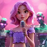 Luna Atoms with microphone