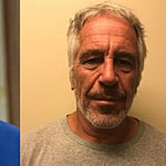 A photo collage of Donald Trump and Jeffrey Epstein