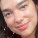 Dua Lipa outdoors and close up