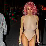 Bianca Censori turns heads in striking pink hair after the Prototype Show in Paris. 19 Jun 2024 Pictured: Bianca Censori. Photo credit: Aissaoui Nacer / MEGA TheMegaAgency.com +1 888 505 6342 (Mega Agency TagID: MEGA1155793_002.jpg) [Photo via Mega Agency]