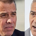 Hunter Biden, George Clooney photo collage