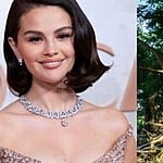 Selena Gomez (left) Texas flooding (right)