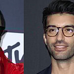 A photo collage of Diddy and Justin Baldoni